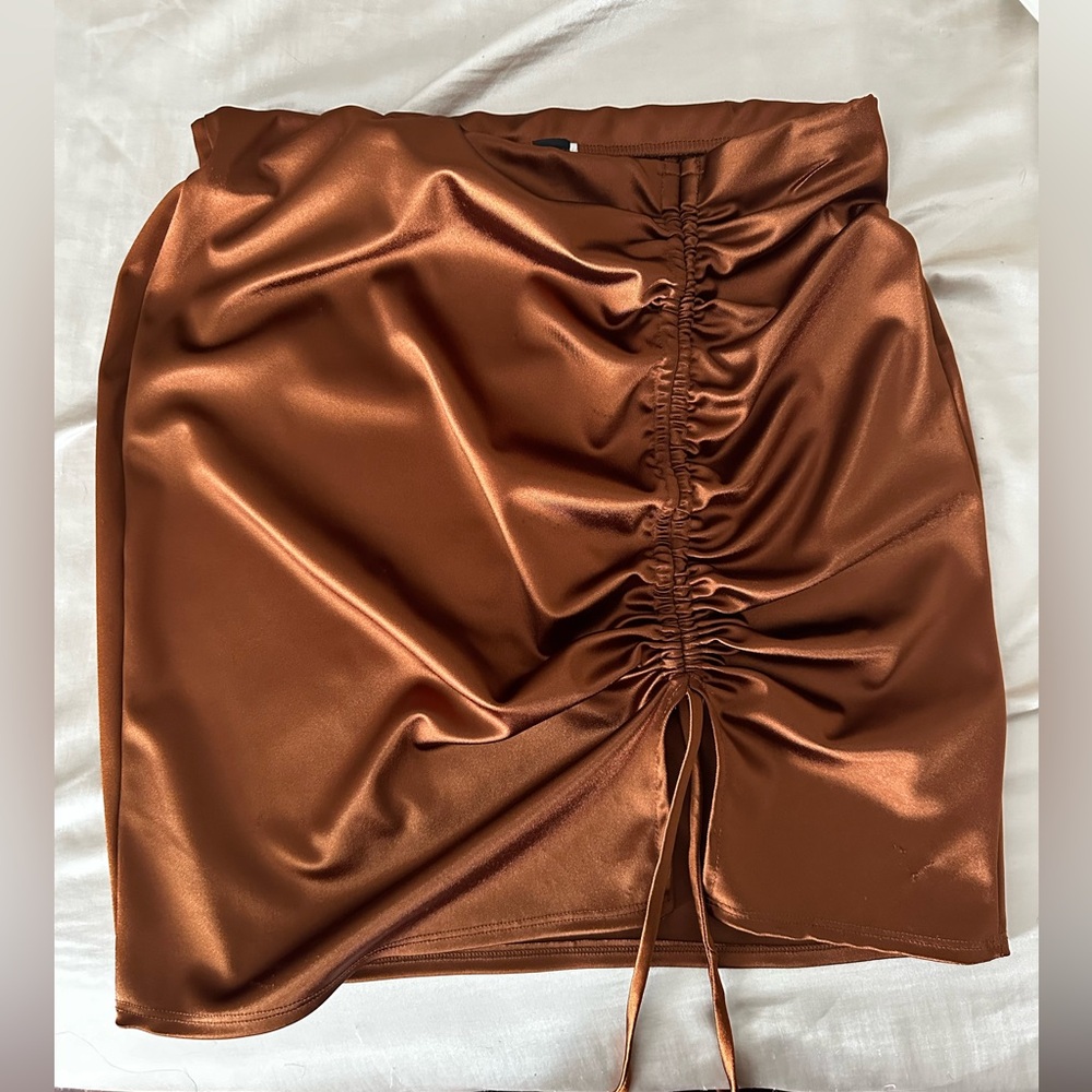 Ruched Mini Skirt